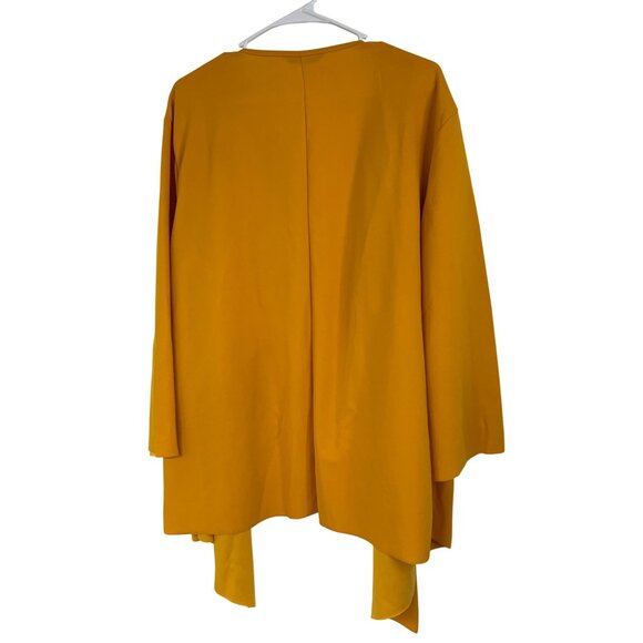 Shein Curve 3XL Marigold Yellow Drape Cardigan Summer RZ10403 3/4 Sleeve EUC - Picture 5 of 6